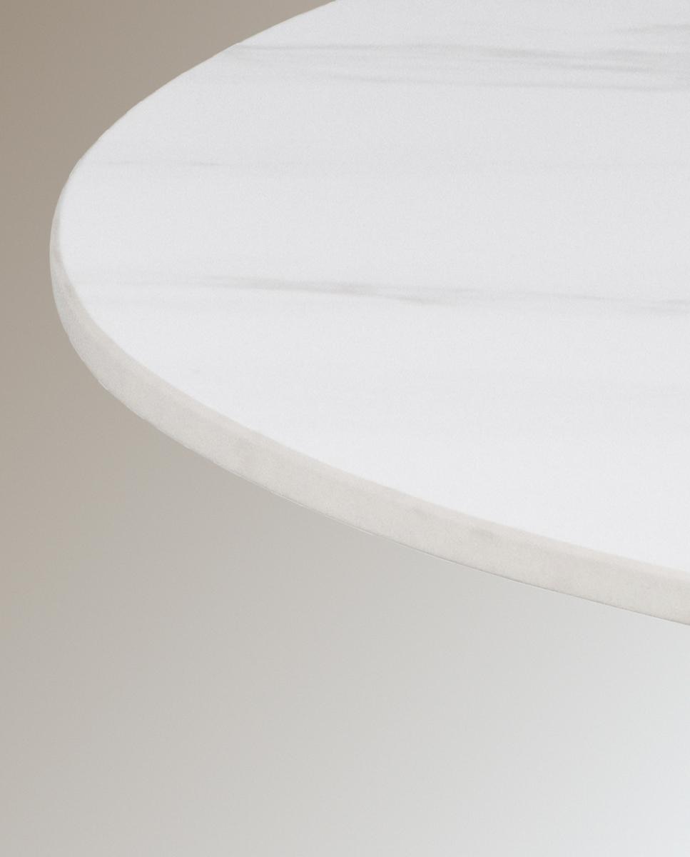 Imagen 2 de Mesa alta con tapa ceramica Alex - Blanco Blanco