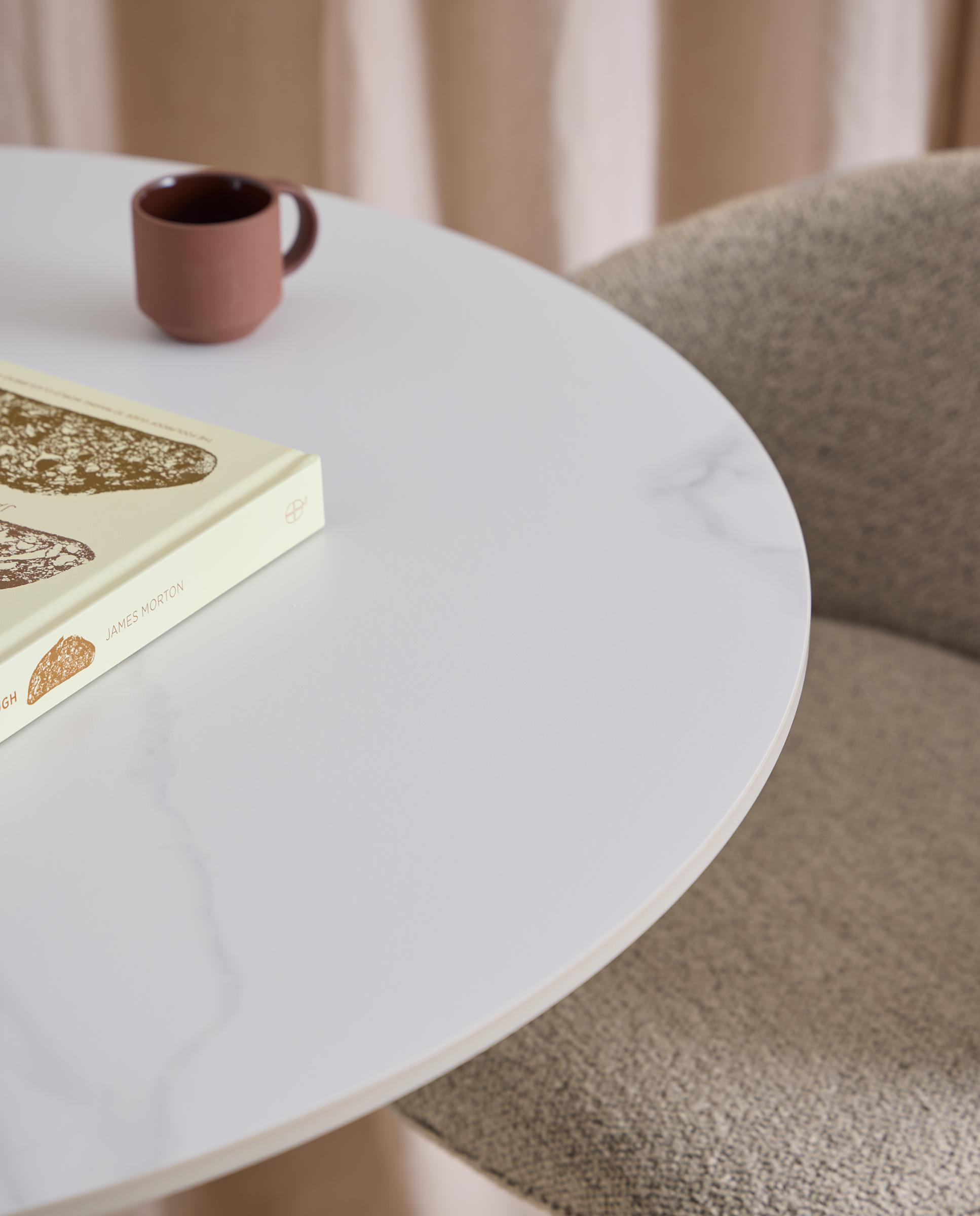 Imagen 6 de Mesa alta con tapa ceramica Alex - Blanco Blanco