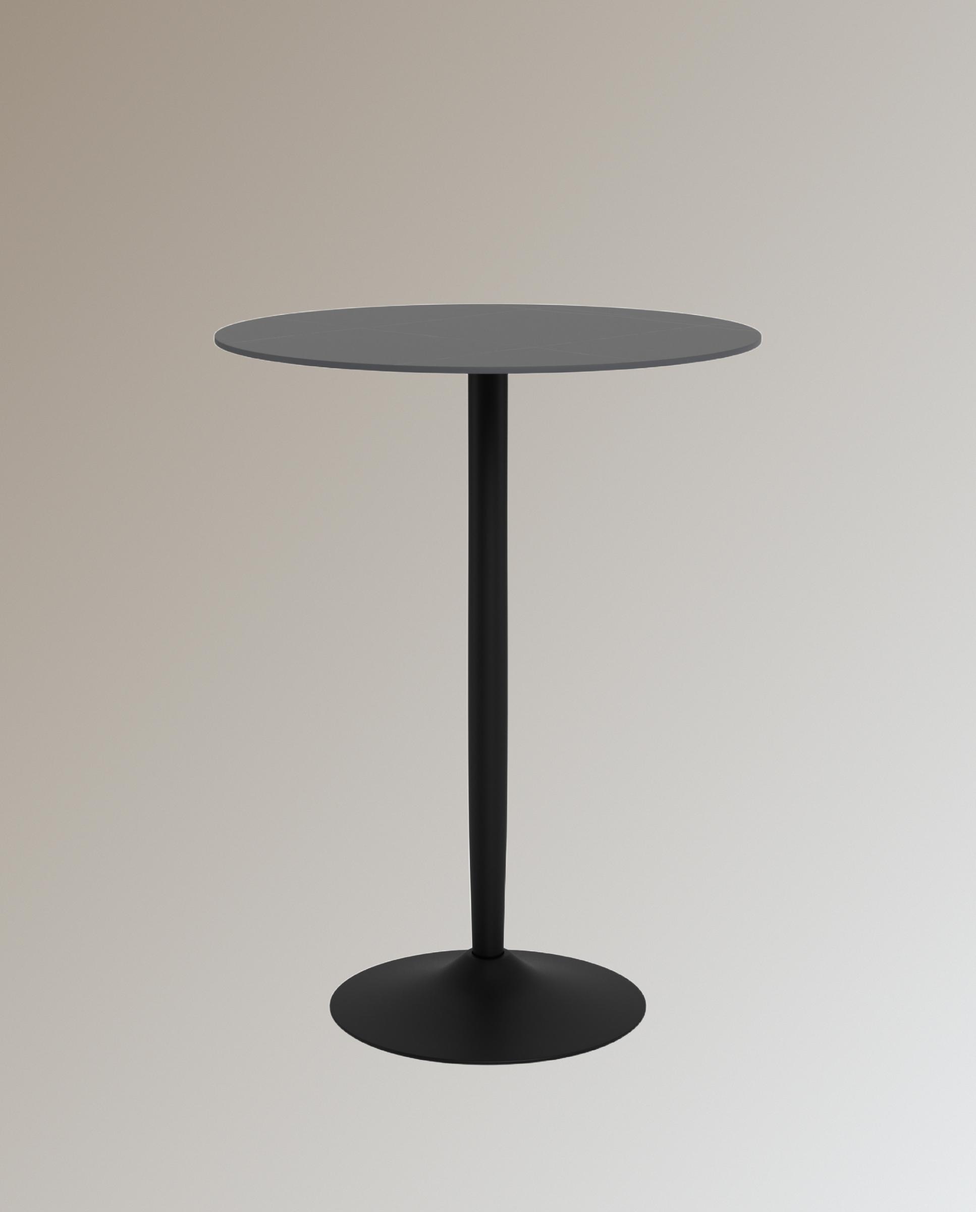 Mesa alta con tapa ceramica Alex - Negro Negro-1