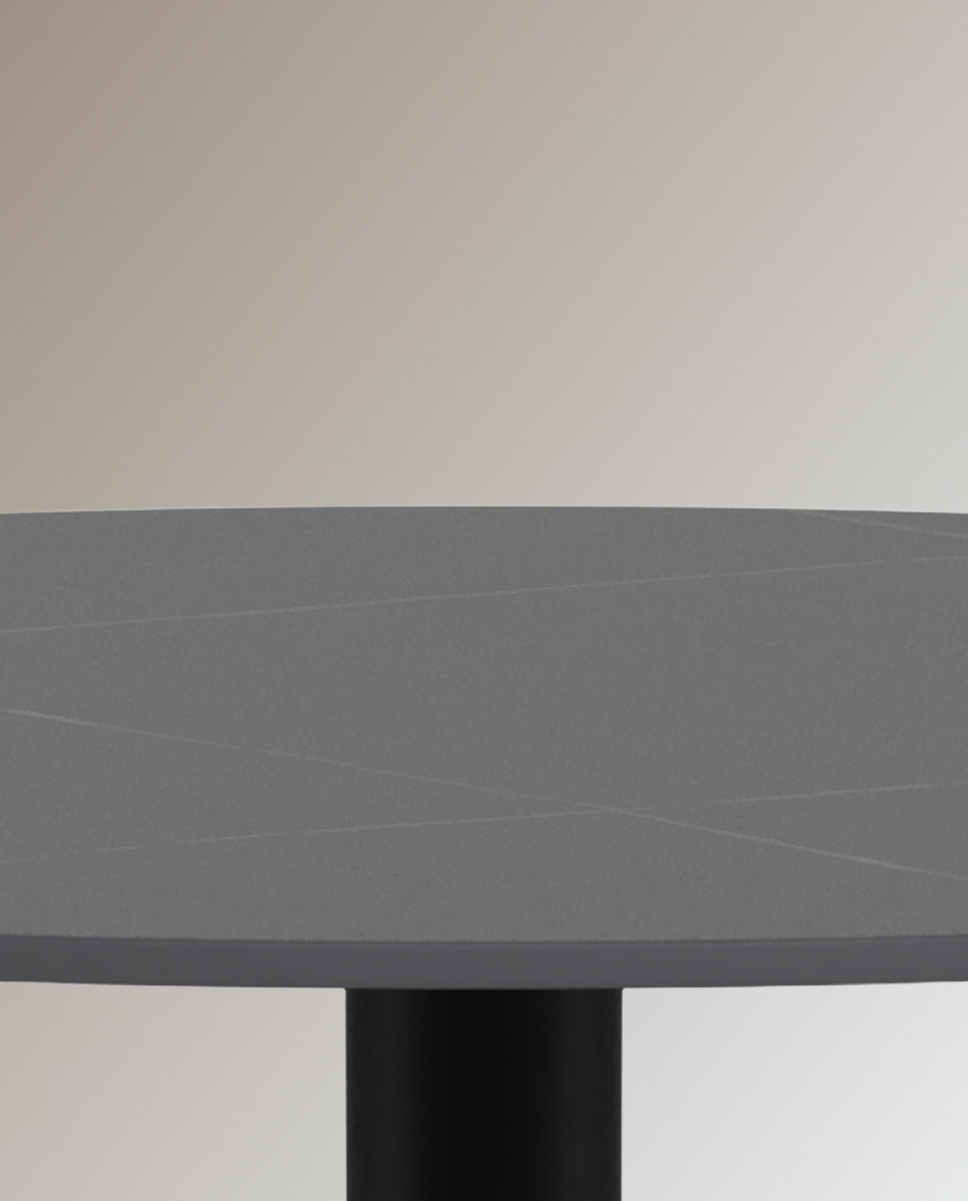 Mesa alta con tapa ceramica Alex - Negro Negro-3
