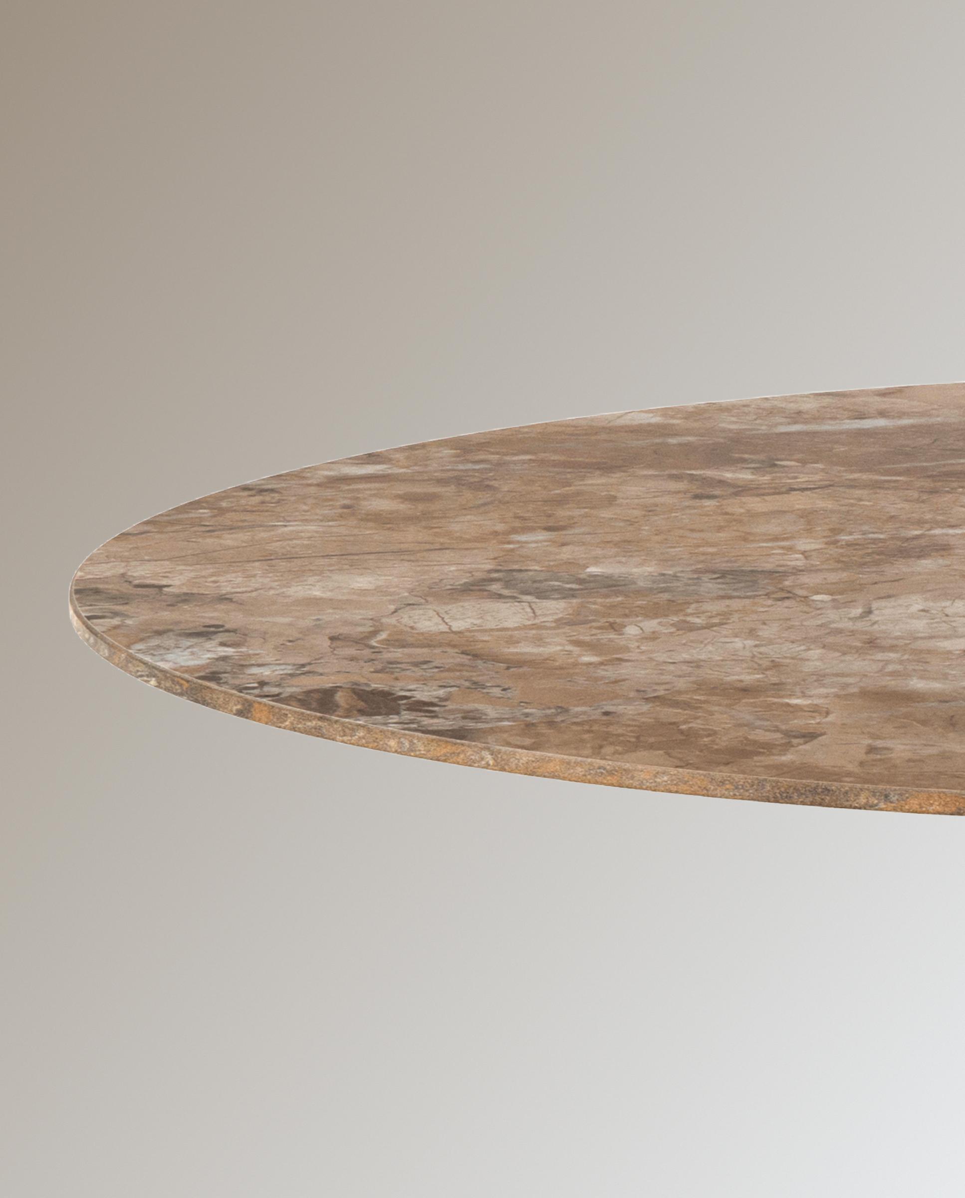 Mesa alta con tapa ceramica Alex - Marrón claro Marrón claro-2