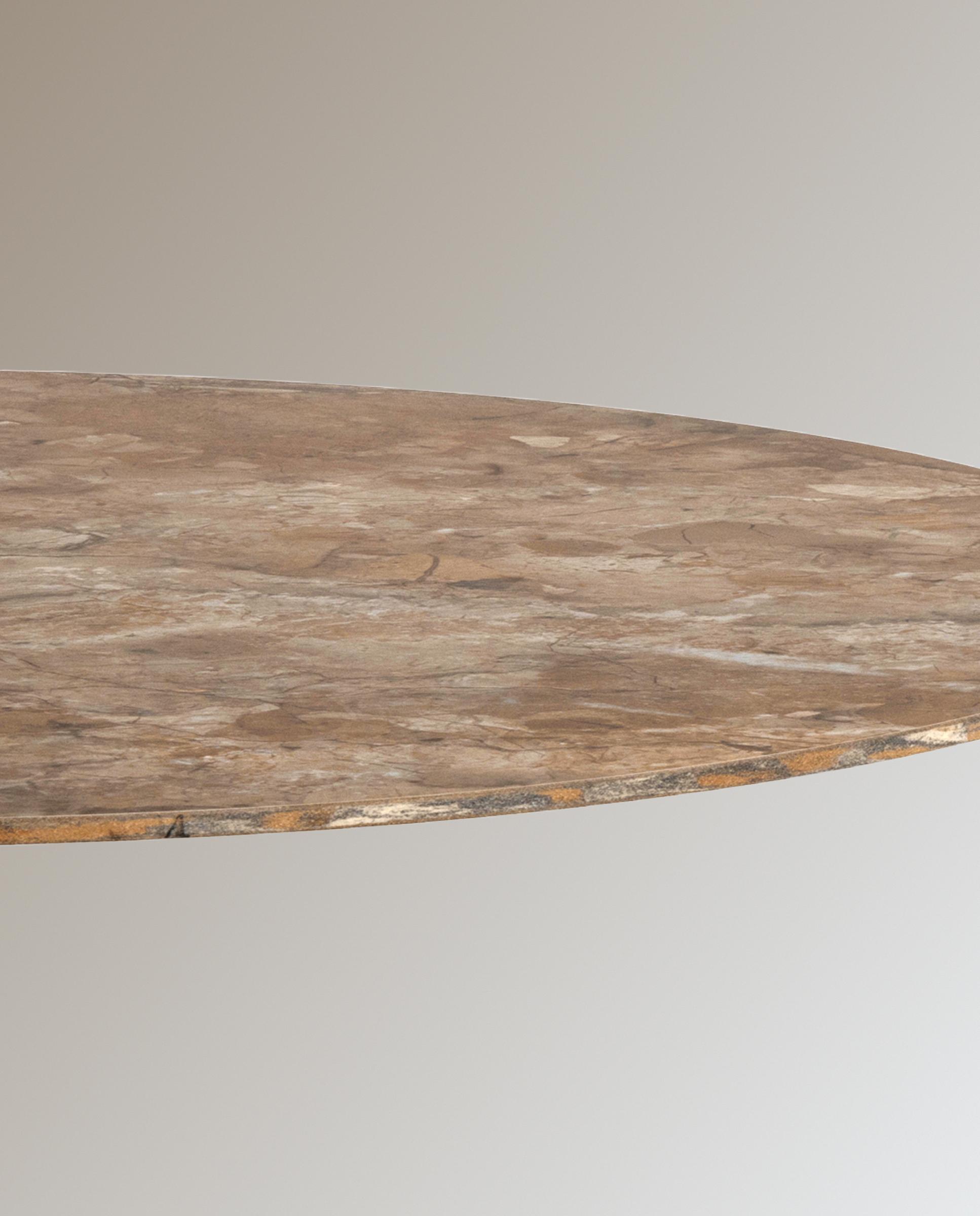 Mesa alta con tapa ceramica Alex - Marrón claro Marrón claro-4