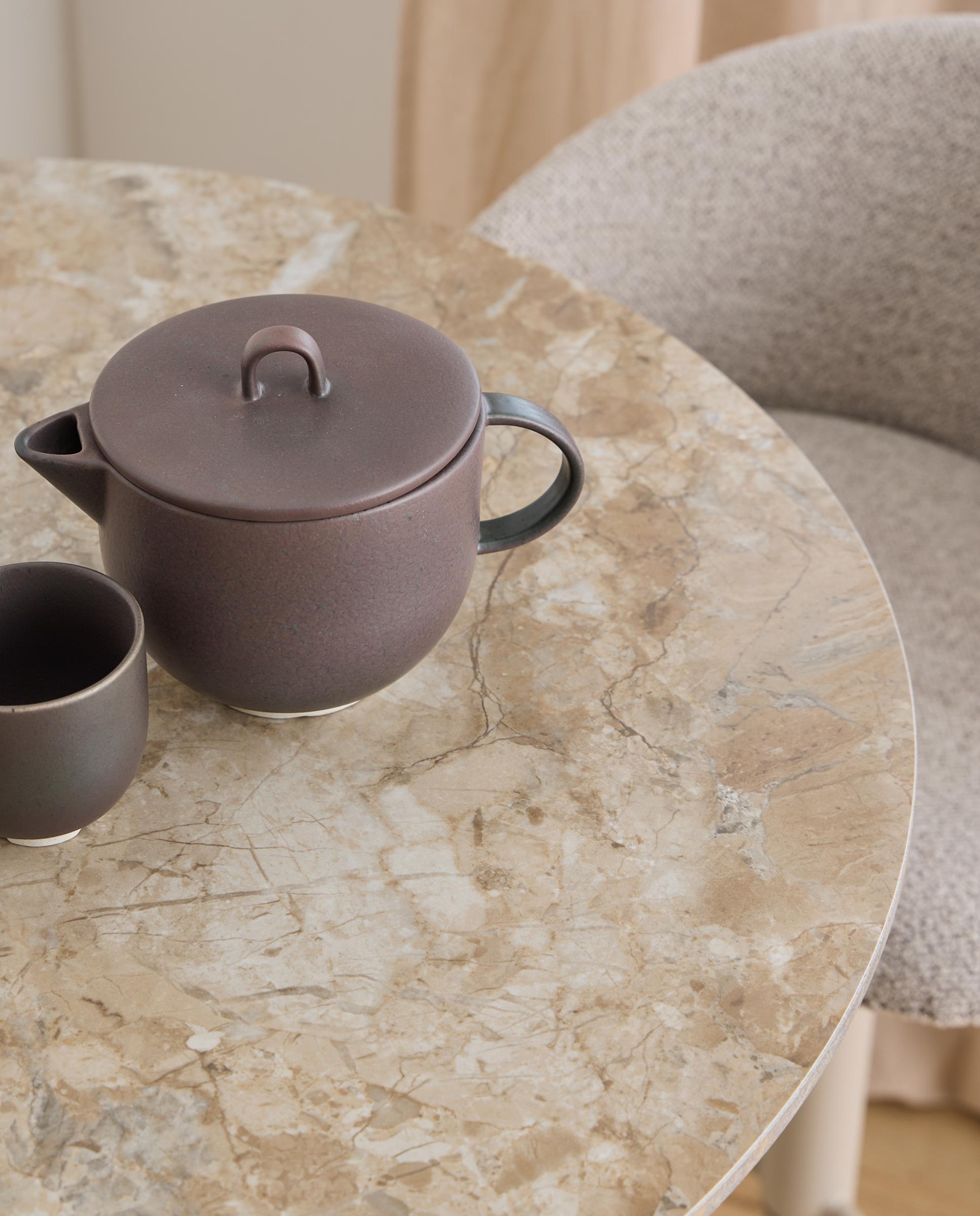 Mesa alta con tapa ceramica Alex - Marrón claro Marrón claro-6