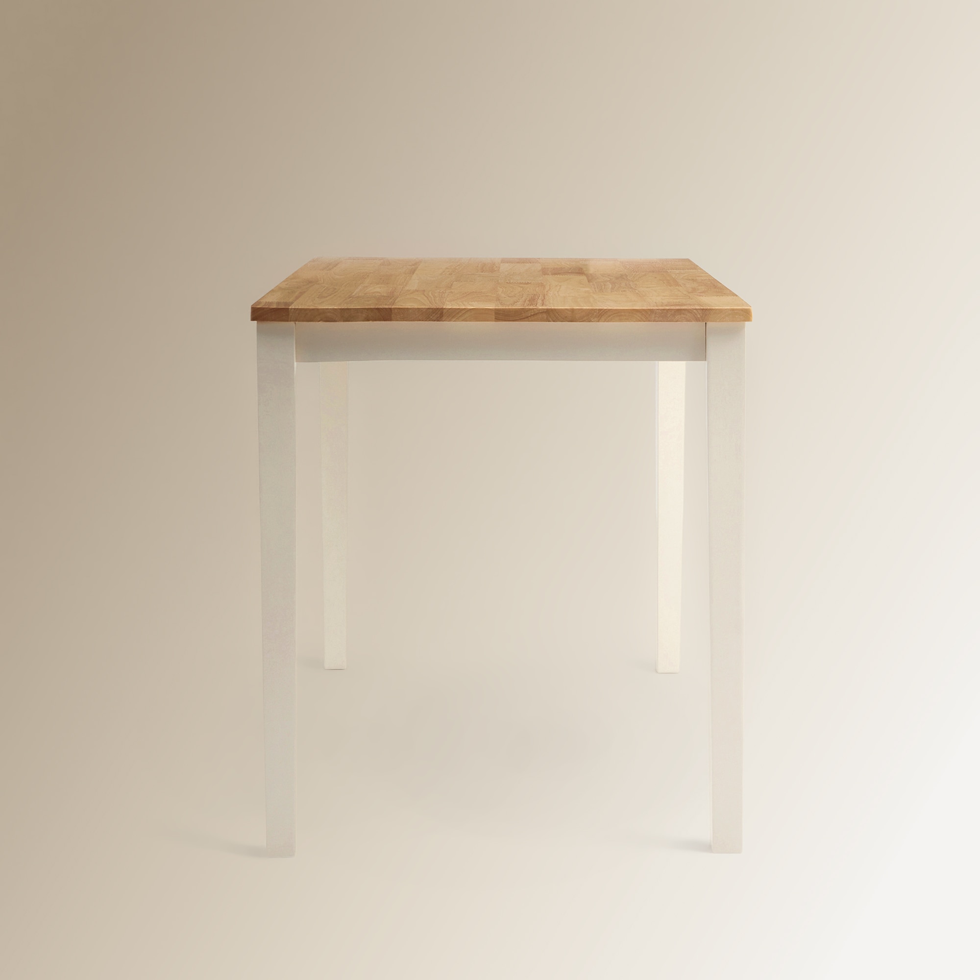 Mesa de Madeira de hévea Dover Branco / Natural-4