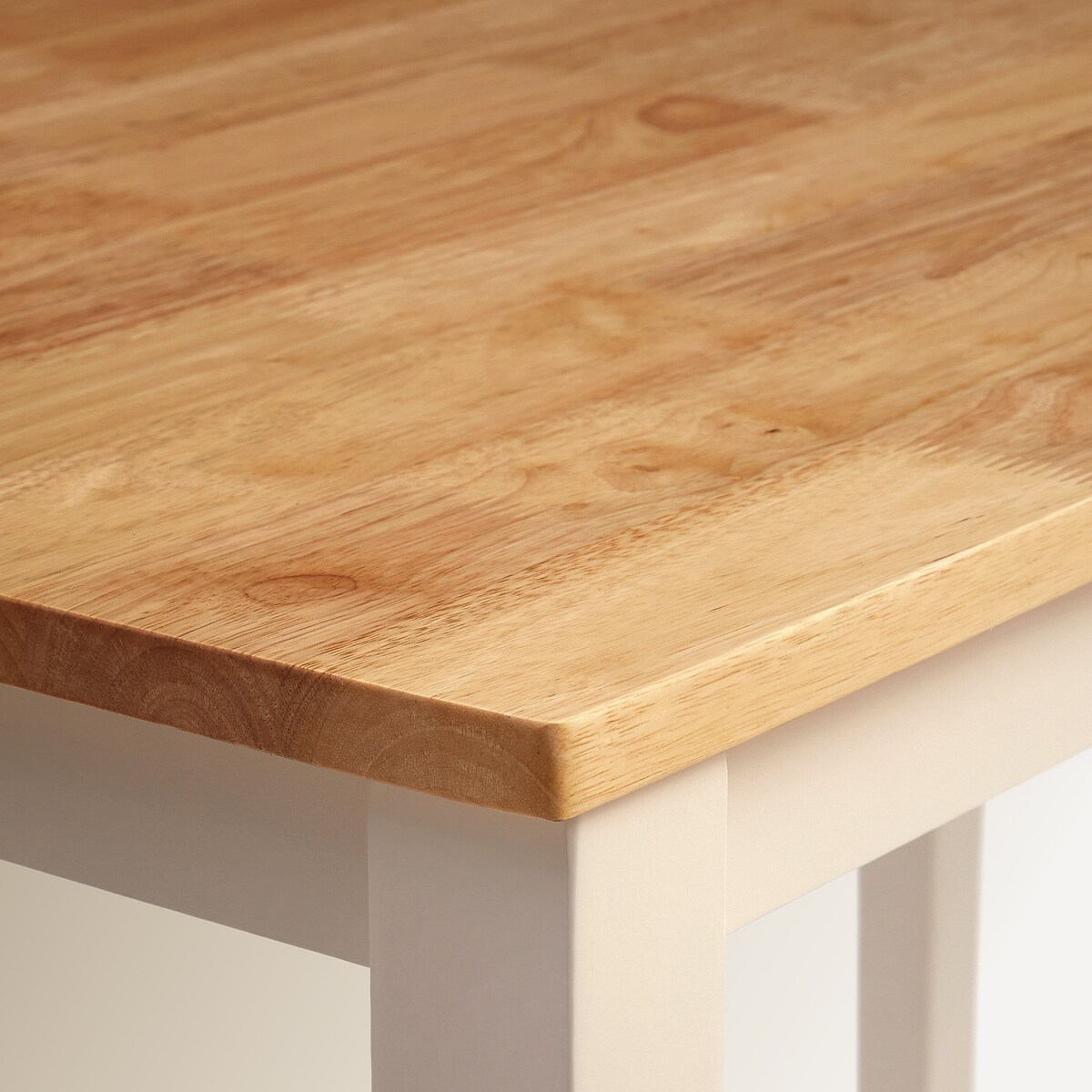 Mesa de Cozinha de Hévea Dover Branco / Natural-6