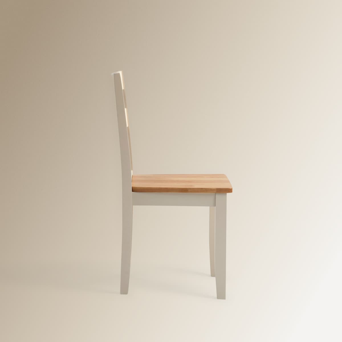 Silla de madera de hevea Dover Blanco / Natural-4