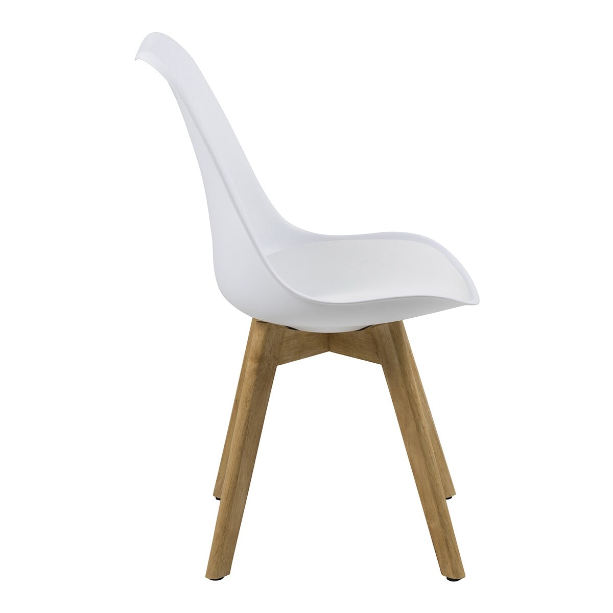 Conjunto de 2 Cadeiras Dima Branco / Natural-5