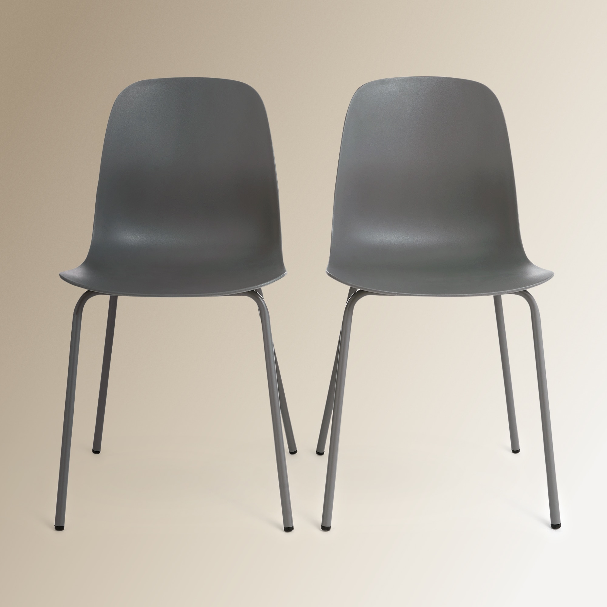 Set de 2 sillas  Whitby Blanco Gris-1