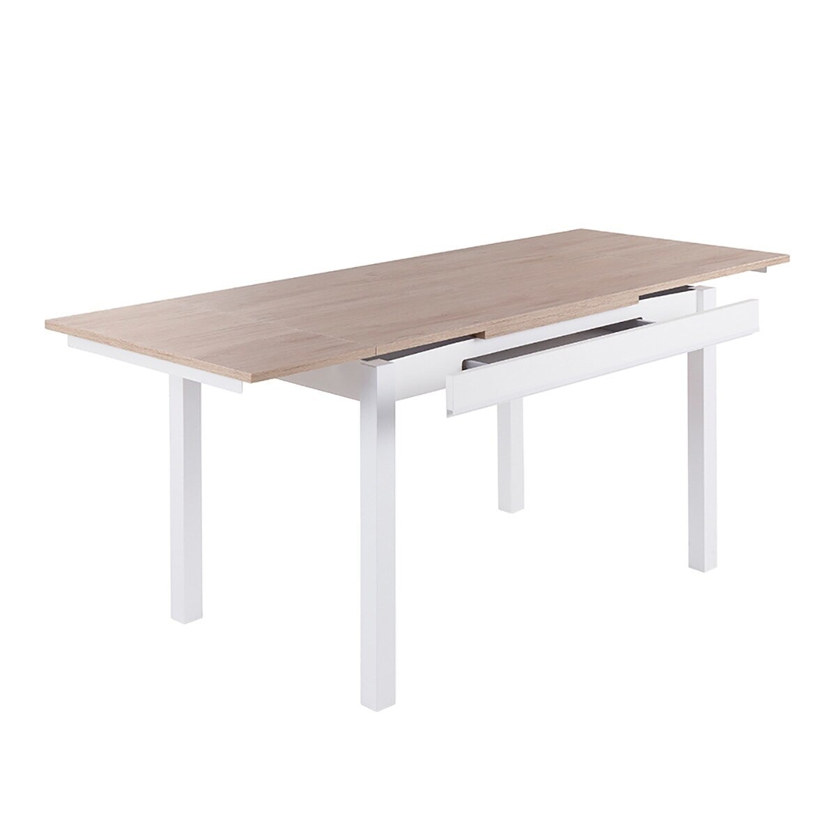Mesa Extensível com Superfície Laminada Menta Branco / Natural-5