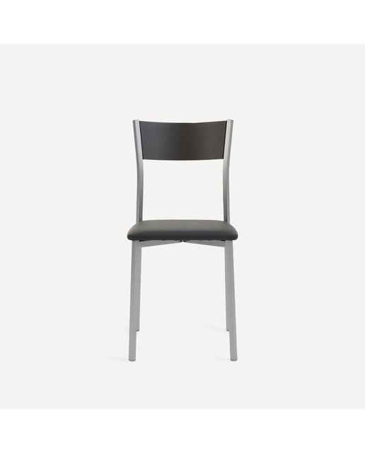 Silla en símil piel Gabi - Blanco Grafito-2