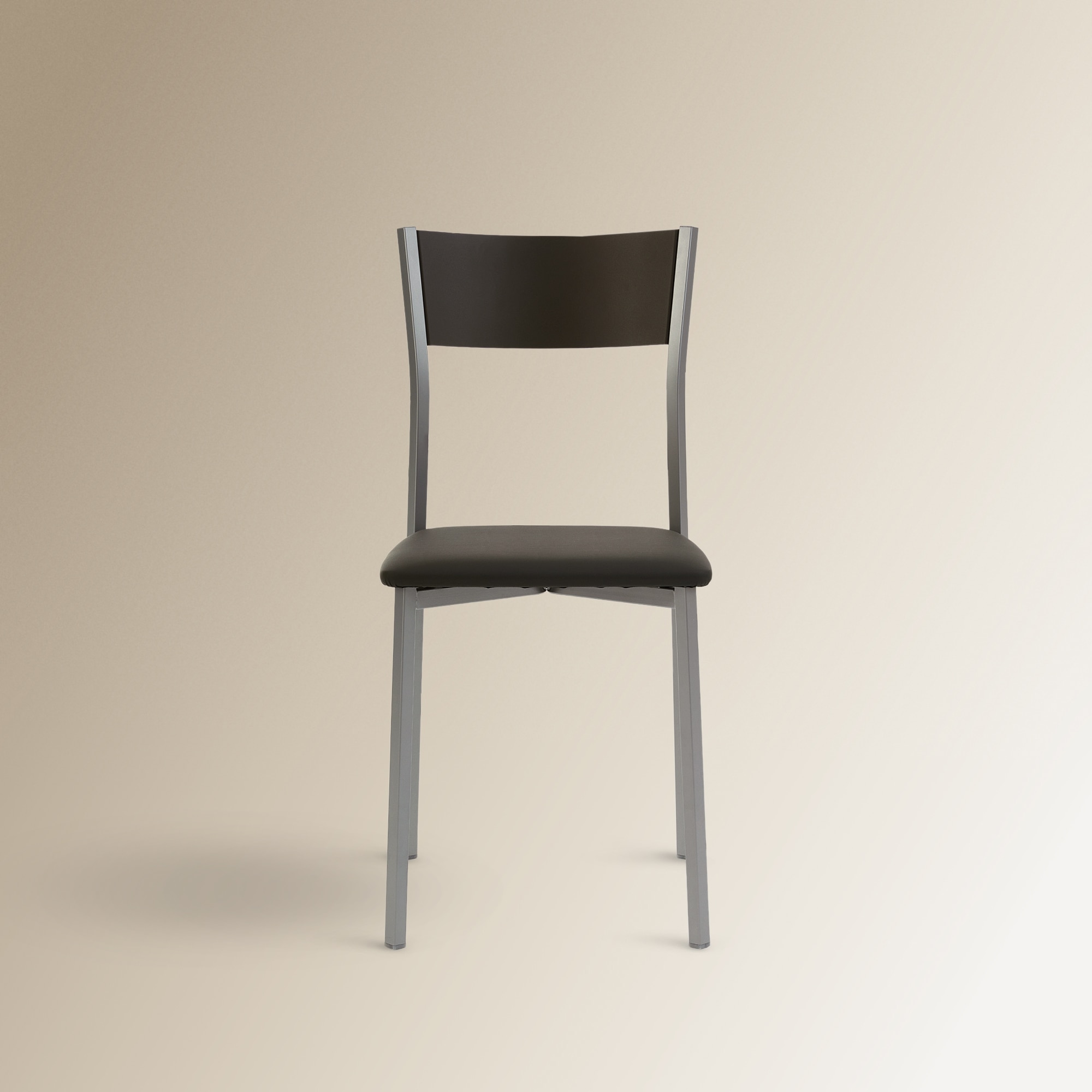 Silla en símil piel Gabi - Blanco Grafito-3
