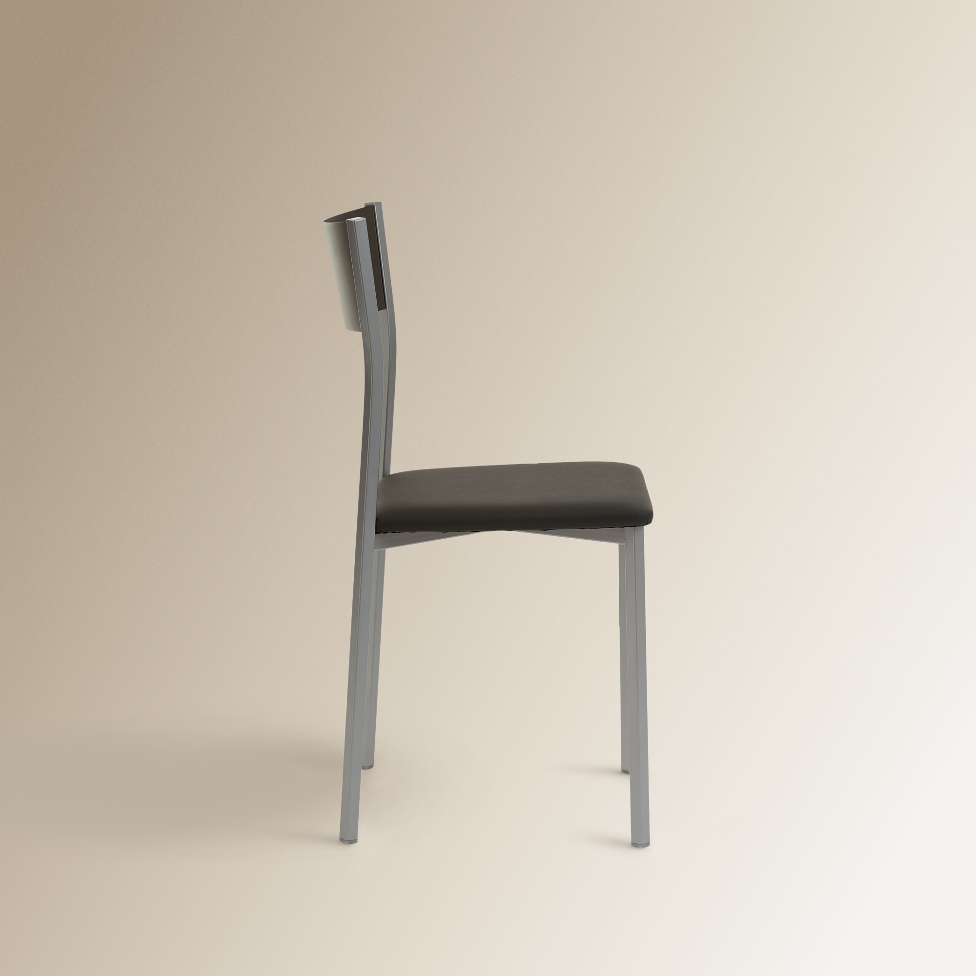 Silla en símil piel Gabi - Blanco Grafito-4