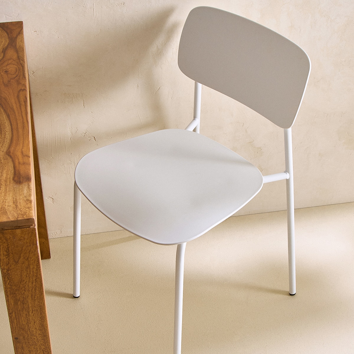 Silla apilable Kasper - Blanco Blanco-1