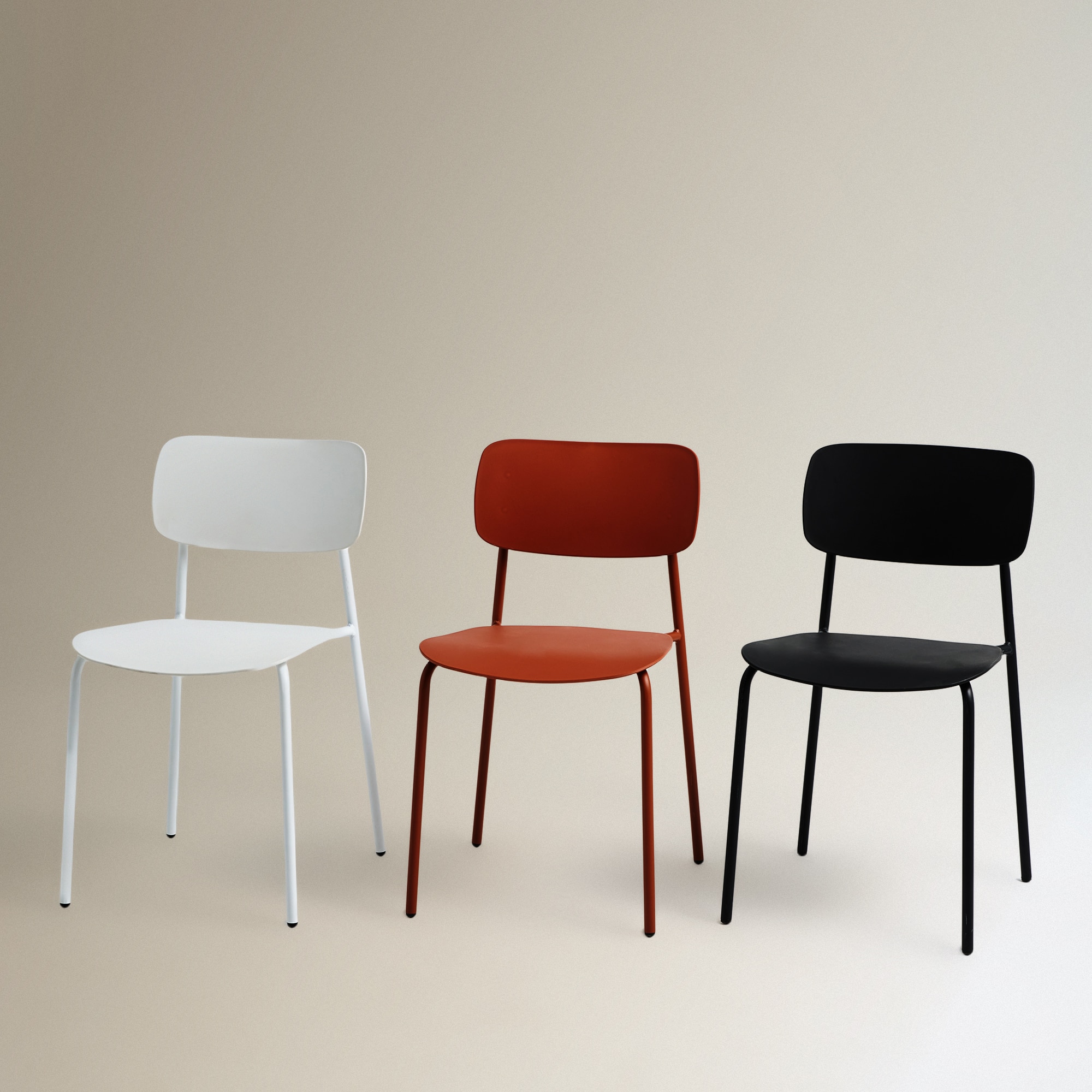 Silla apilable Kasper - Blanco Blanco-7