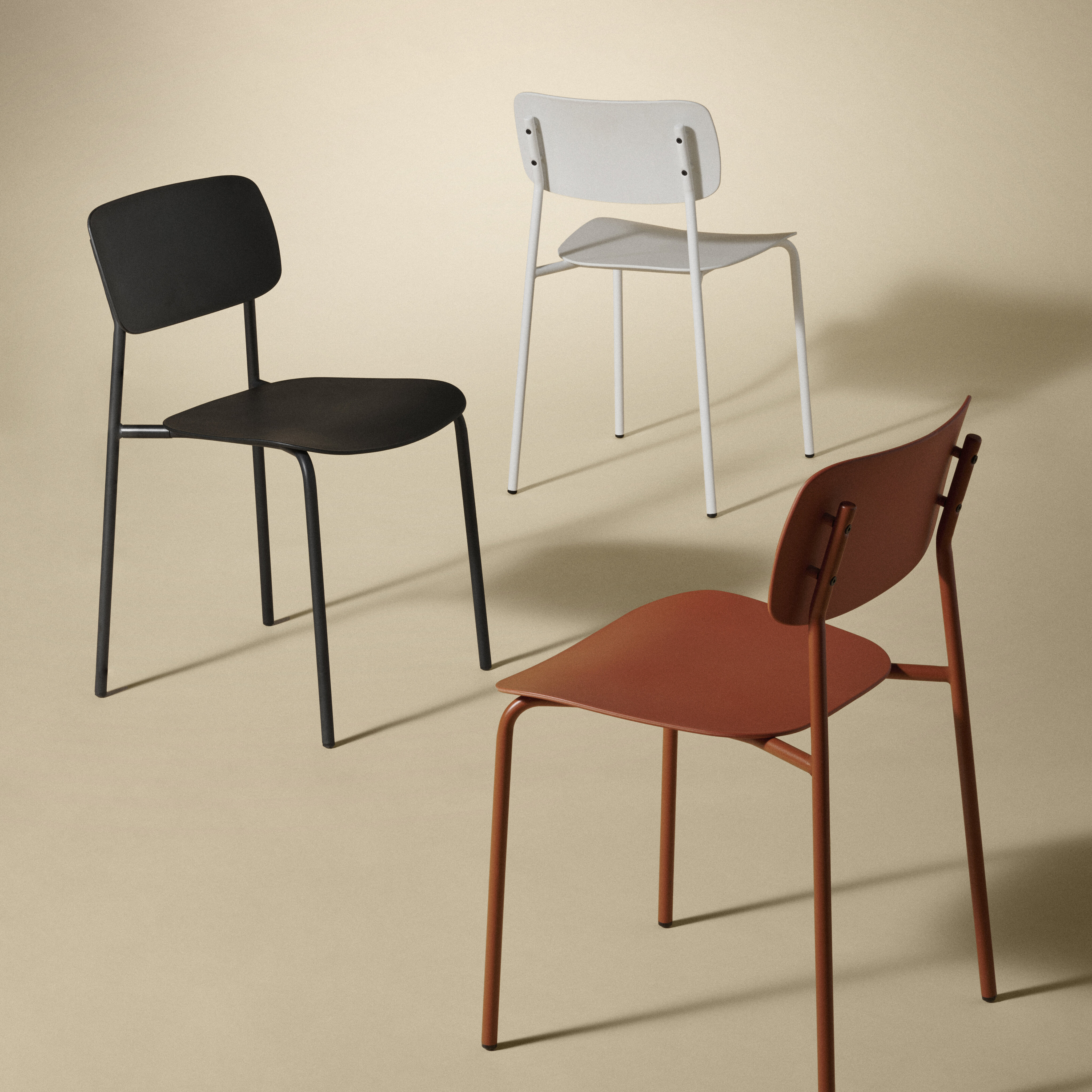Silla apilable Kasper - Blanco Blanco-9