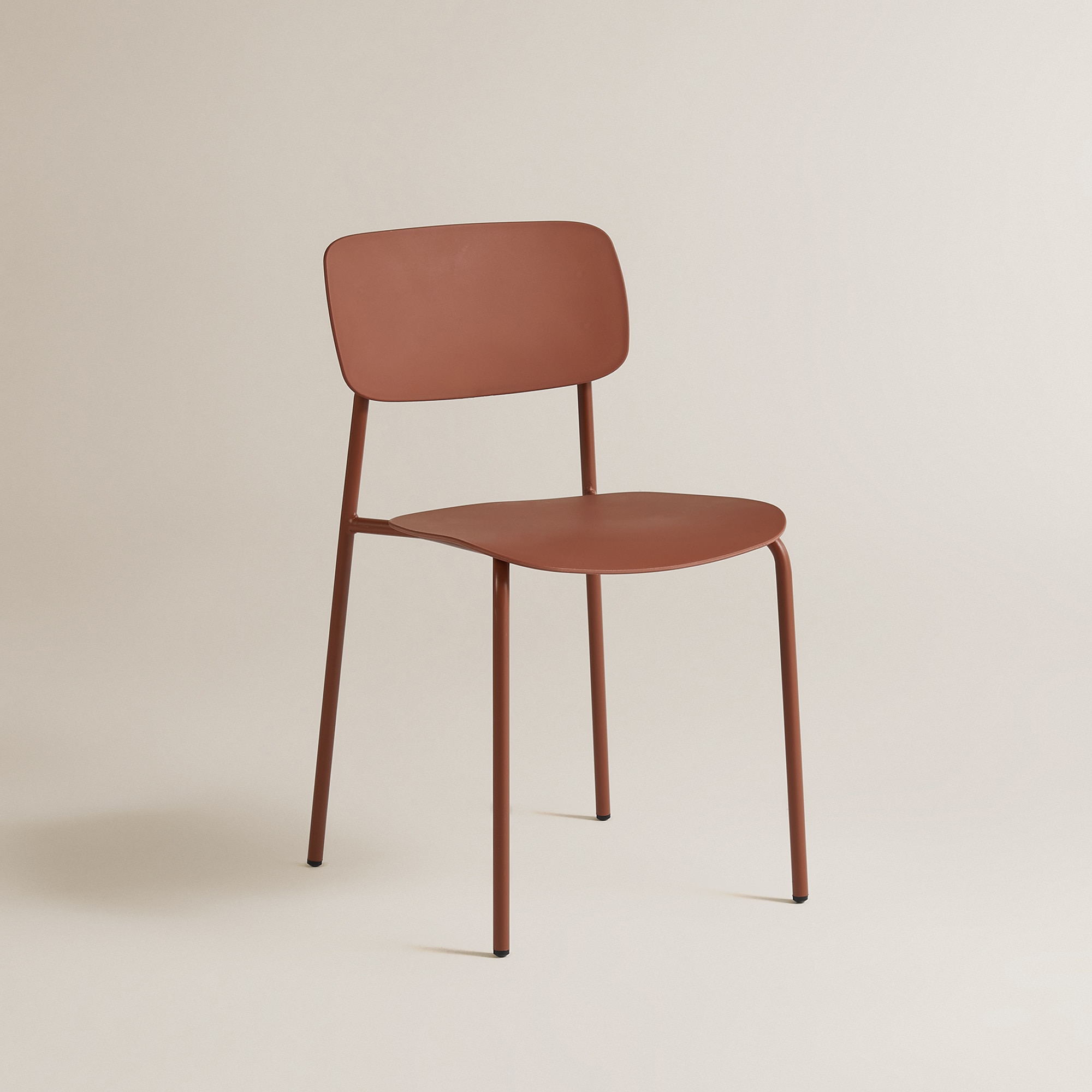 Cadeira de Cozinha Empilhável Kasper Terracota-2