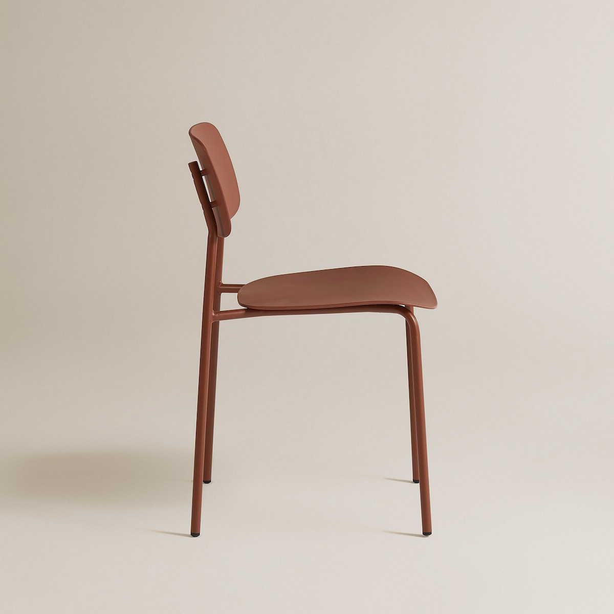Silla de cocina apilable Kasper Terracota-4