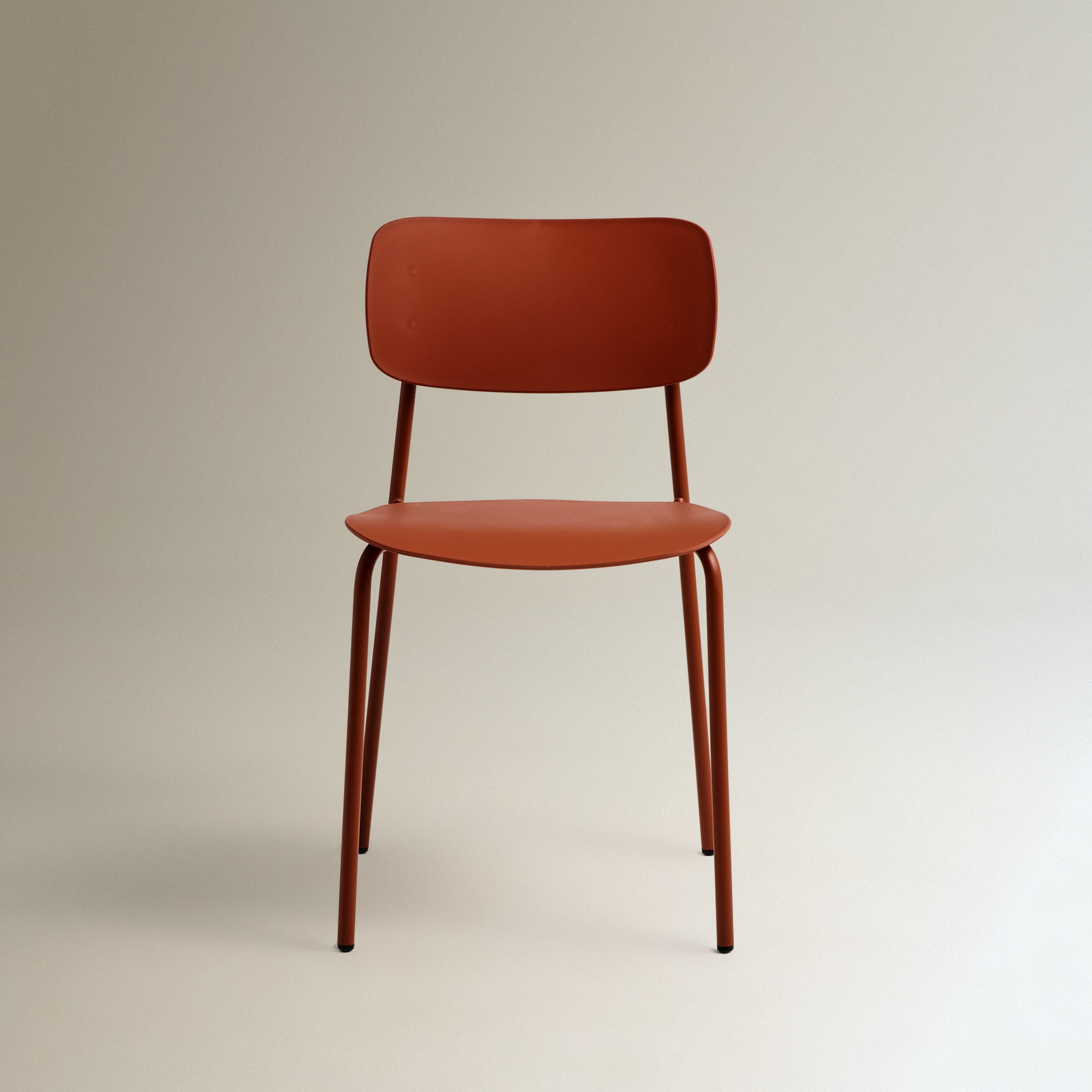 Cadeira de Cozinha Empilhável Kasper Terracota-5