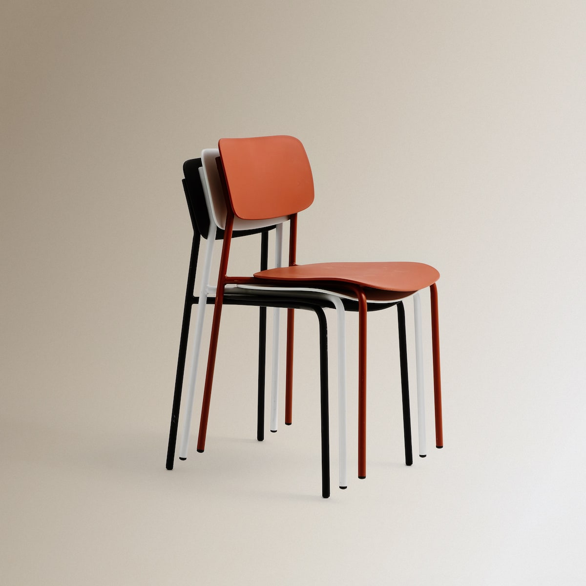 Silla apilable Kasper Terracota-8