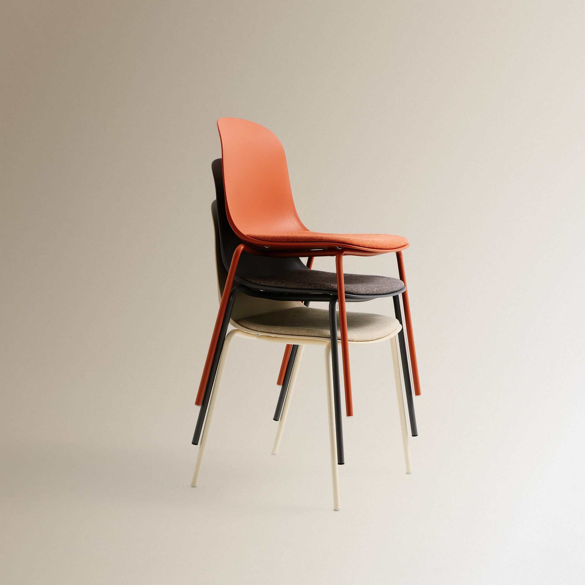 Silla apilable Alex - Gris Gris-7