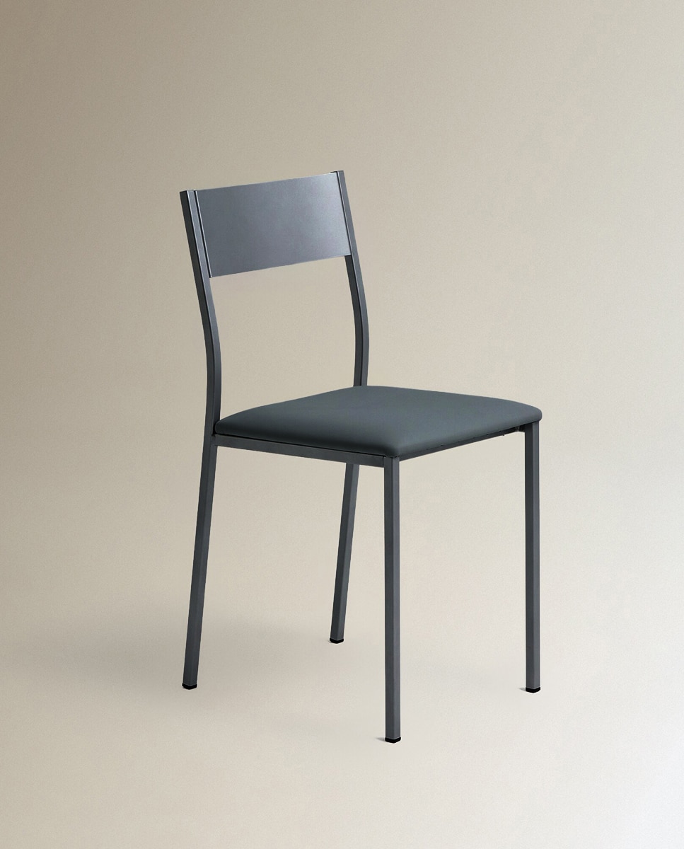 Silla en símil piel Vania - Antracita Antracita-2