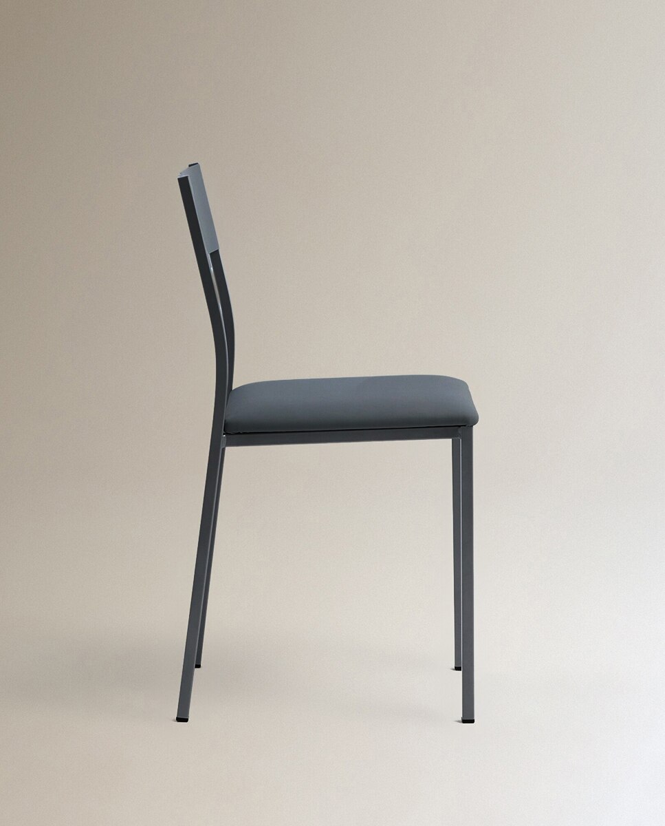 Silla en símil piel Vania - Antracita Antracita-4