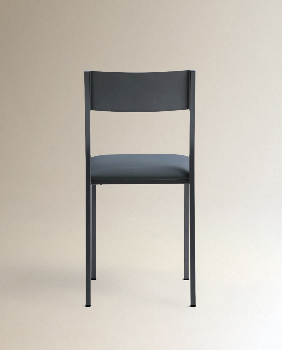 Silla en símil piel Vania - Antracita Antracita-5