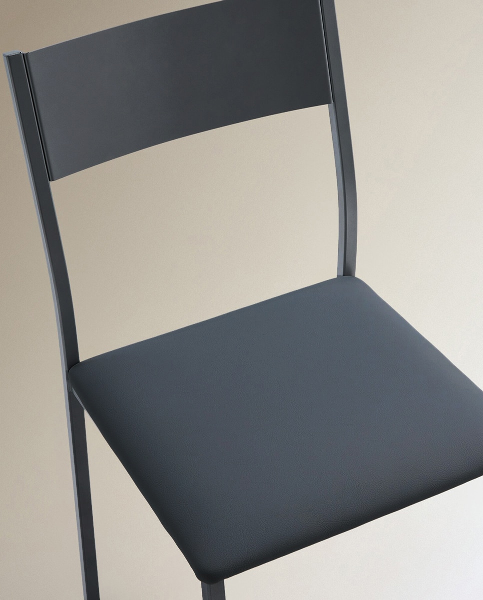 Silla en símil piel Vania - Antracita Antracita-6