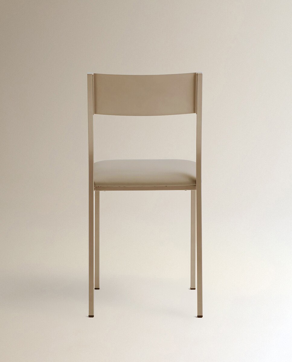 Silla en símil piel Vania - Crema Crema-5
