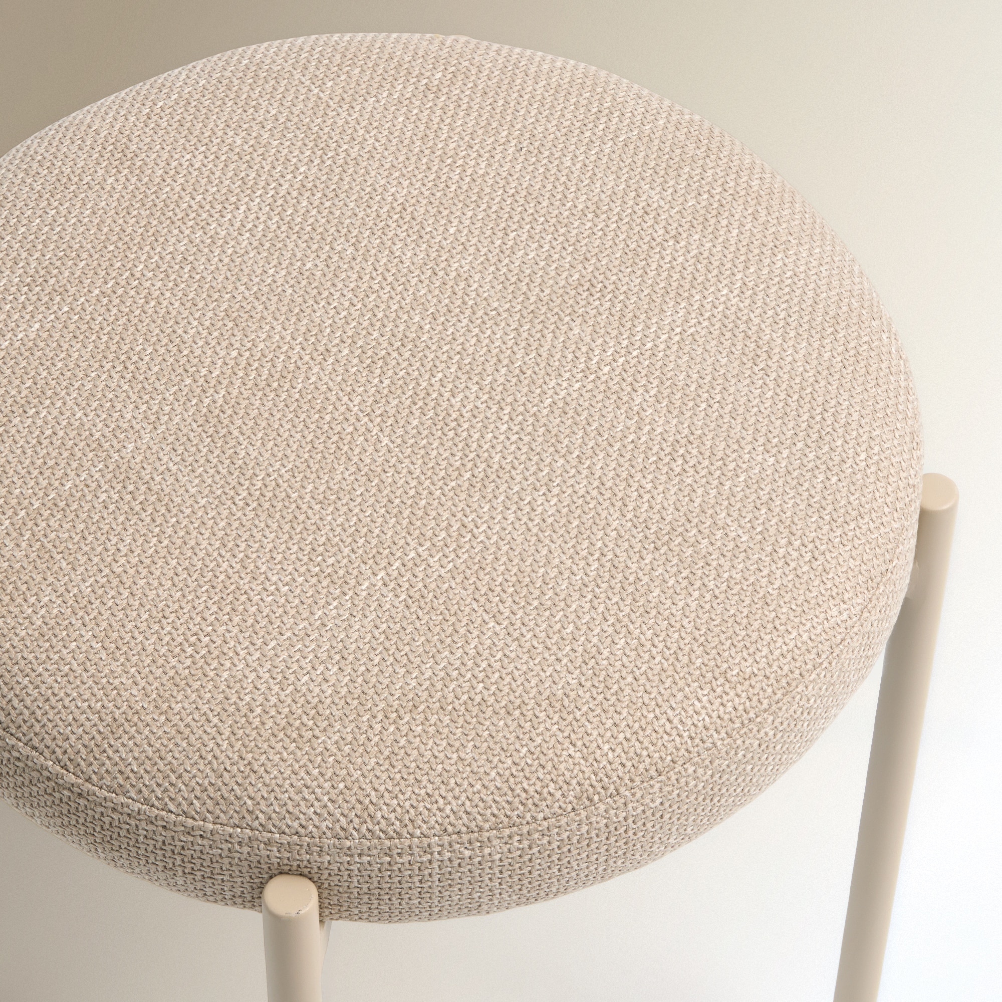 Taburete tapizado apilable Ben - Beige Beige-4