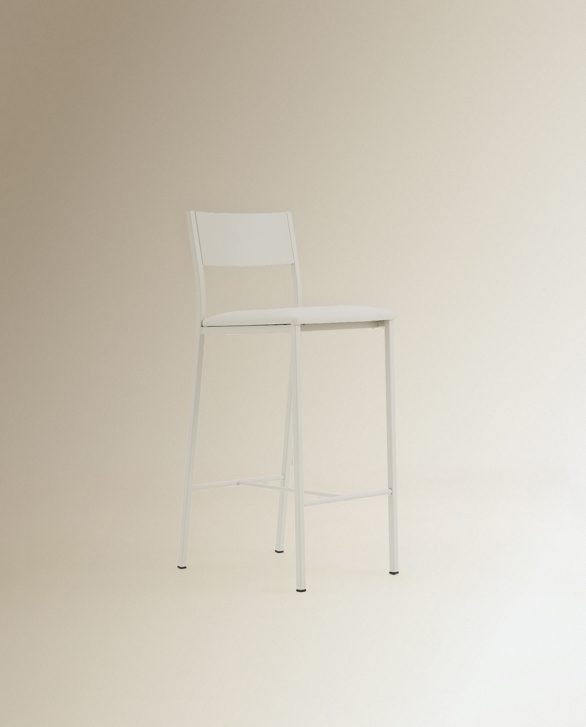Taburete Metalico Vania - Blanco Blanco-2