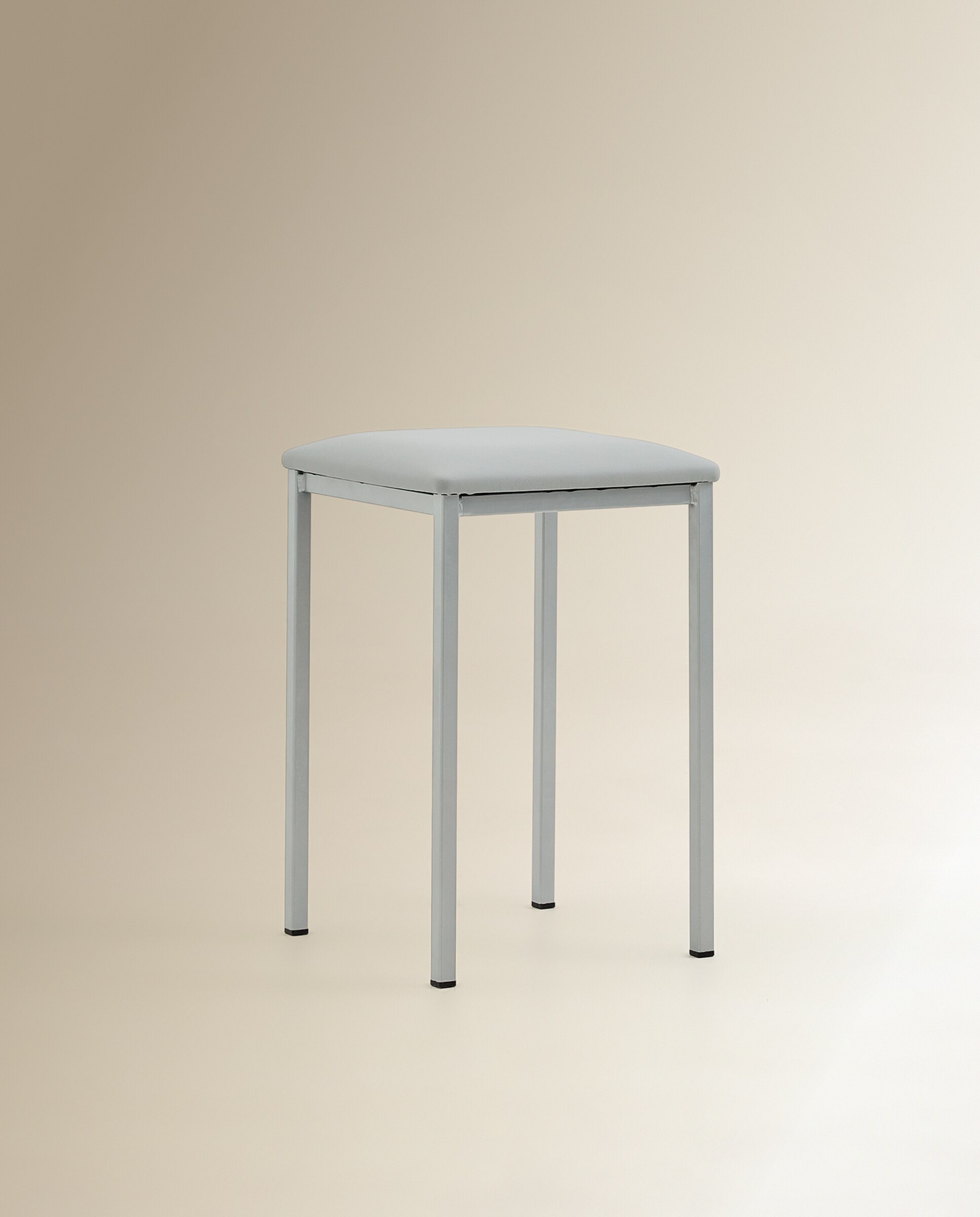 Taburete bajo de acero Vania - Gris claro Gris claro-2
