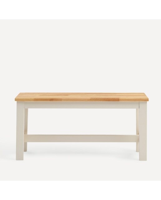 Banco de Hévea Dover Branco / Natural-2