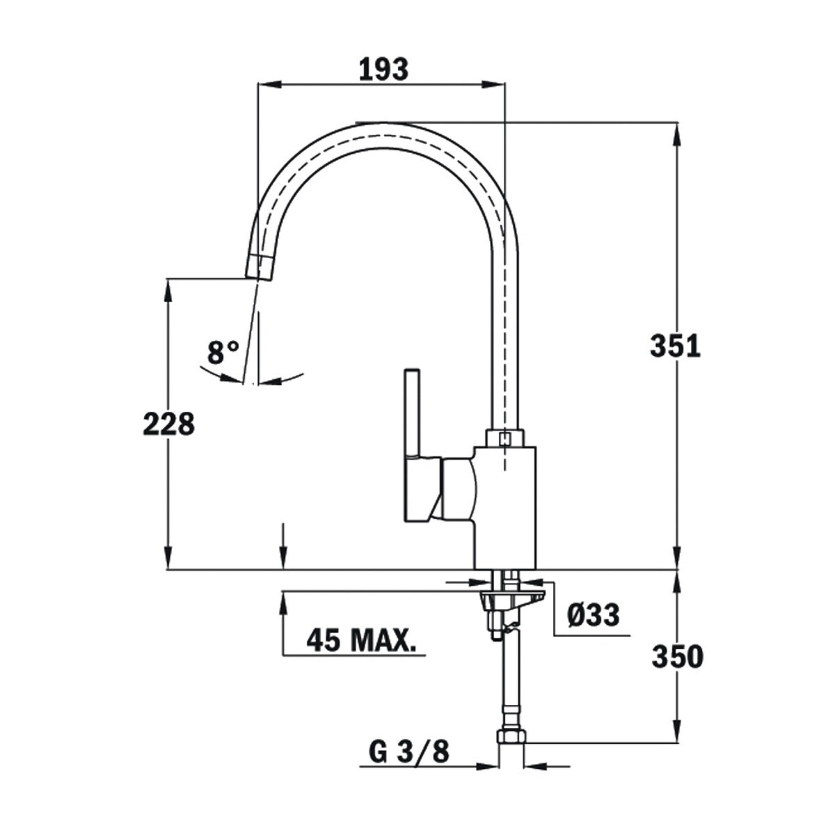 Grifo Teka Ark - Cromo Cromo-2