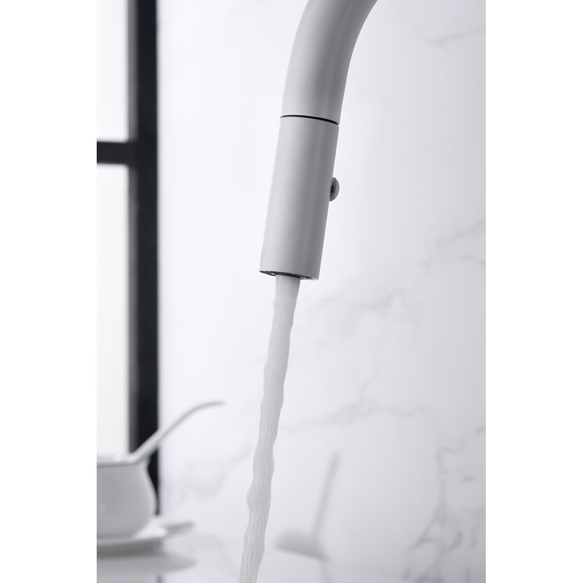 Grifo de cocina monomando Samoa Imex - Blanco mate Blanco mate-4