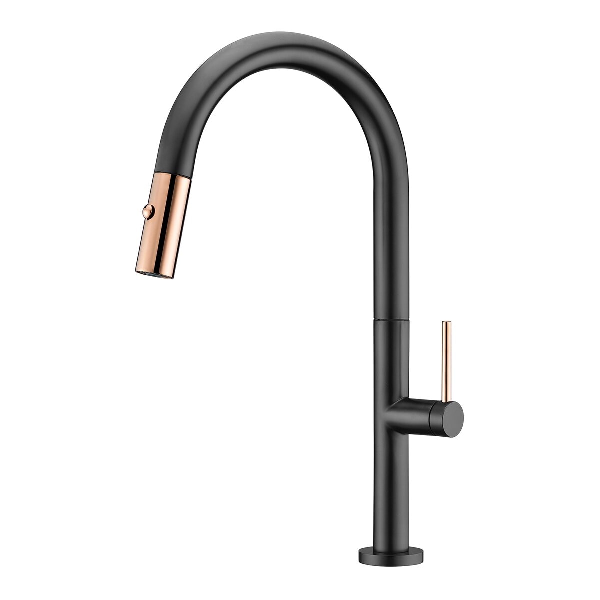 Grifo de cocina monomando Samoa Imex - Negro / Oro Rosa Negro / Oro Rosa-1