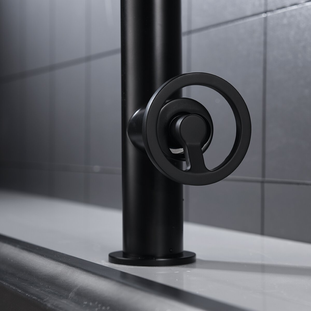 Grifo de cocina monomando Olimpo Imex - Negro mate Negro mate-2