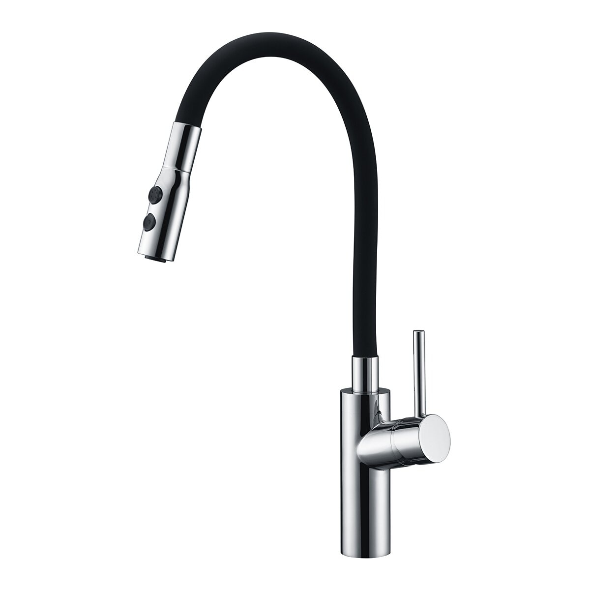 Imagen 0 de Grifo de cocina monomando Tokyo Imex Negro / Cromo