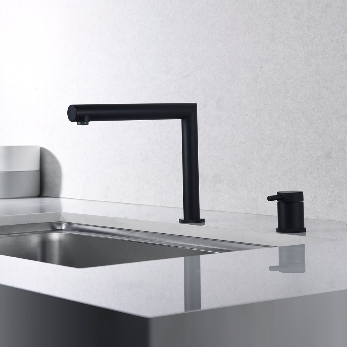 Grifo de cocina monomando plegable ítaca Imex - Negro mate Negro mate-5