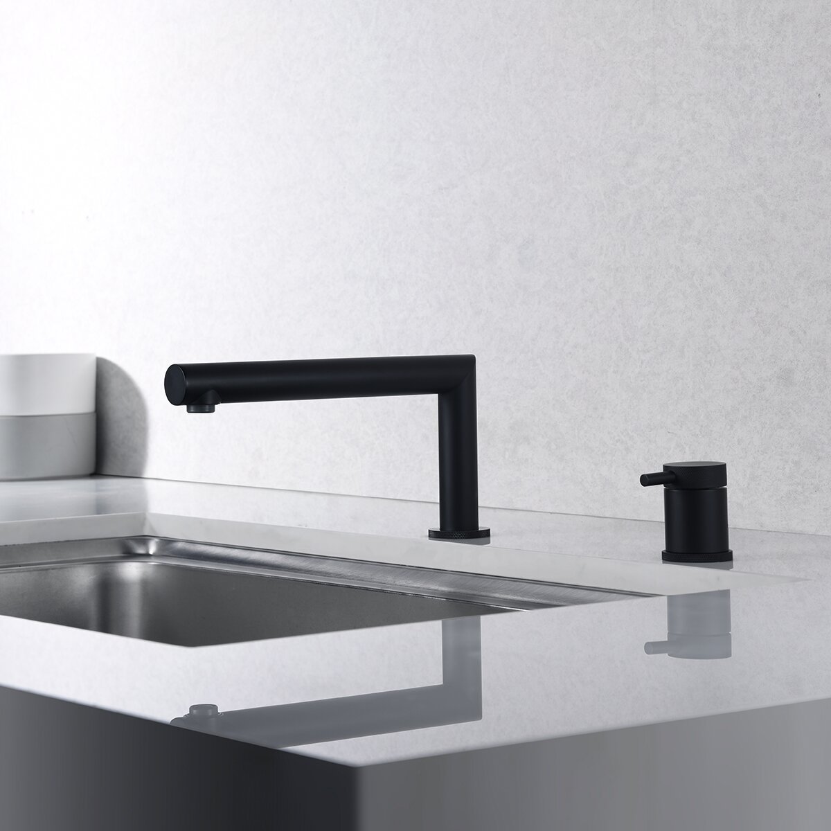Grifo de cocina monomando plegable ítaca Imex - Negro mate Negro mate-6