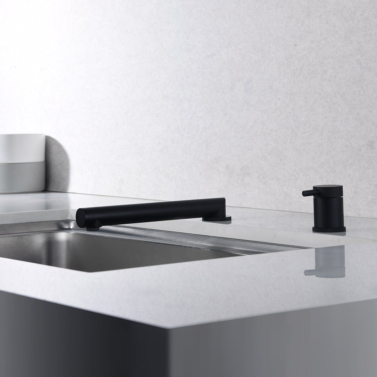 Grifo de cocina monomando plegable ítaca Imex - Negro mate Negro mate-7