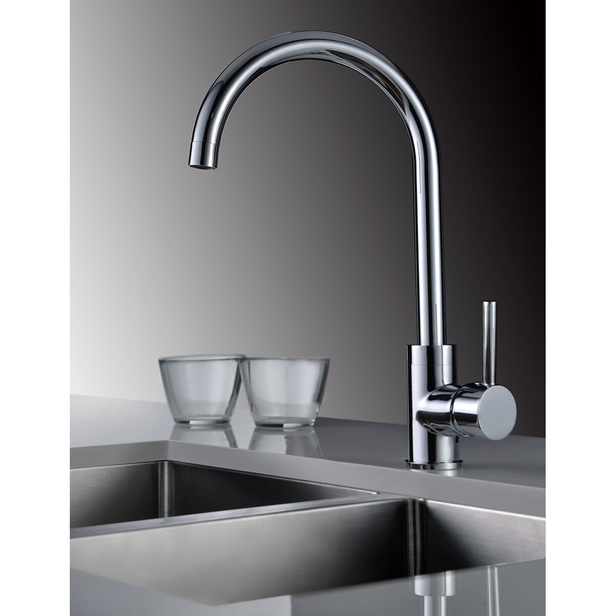 Imagen 3 de Grifo de cocina monomando Lyon Imex - Cromo Cromo