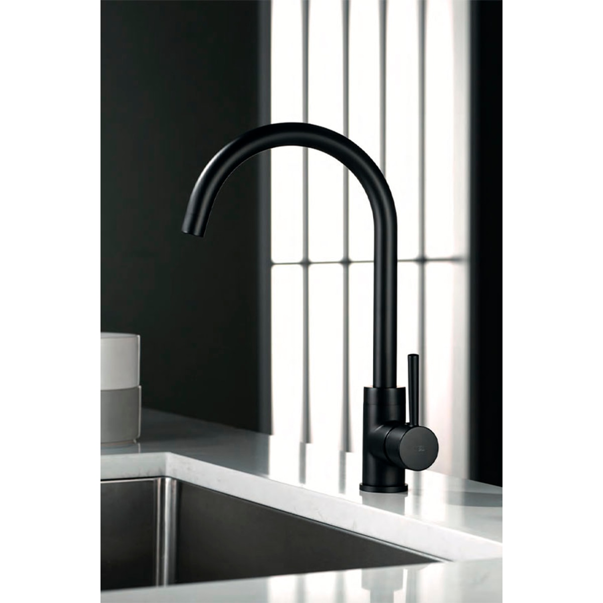 Torneira monocomando de cozinha Lyon Imex Preto mate-2