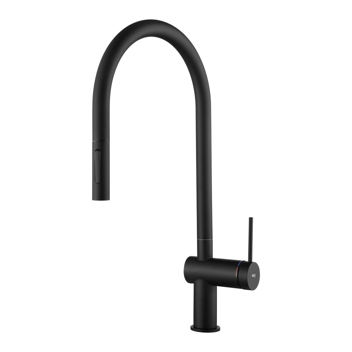 Grifo de cocina monomando con caño extraíble Berna Imex - Negro mate Negro mate-1