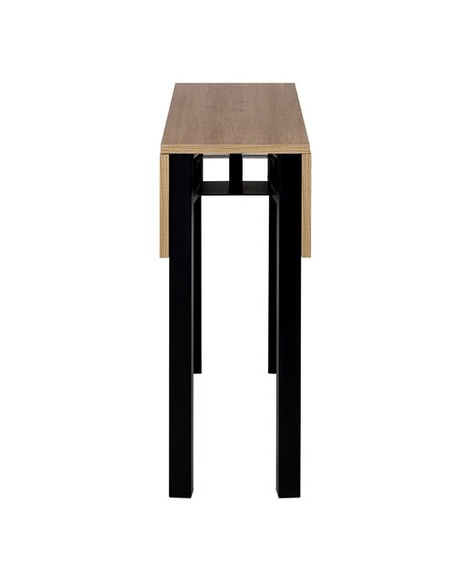 Mesa Extensível Laminada Scotland Negro / Roble artesano-4