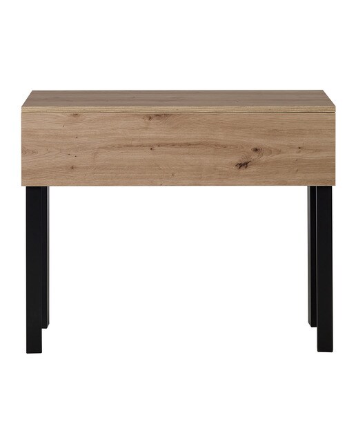 Mesa Extensível Laminada Scotland Negro / Roble artesano-5