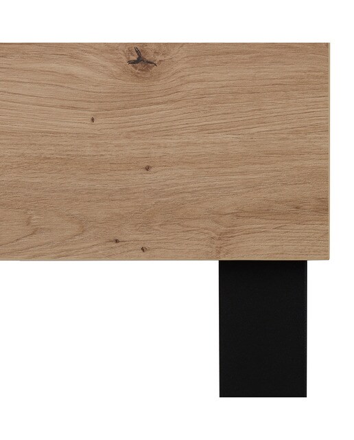 Mesa Extensível Laminada Scotland Negro / Roble artesano-6