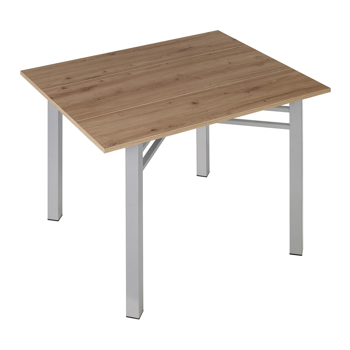 Mesa extensible laminada Scotland - Aluminio / Roble artesano Aluminio / Roble artesano-1