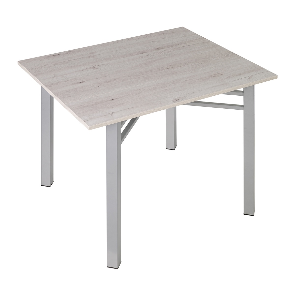 Mesa extensible laminada Scotland - Aluminio / Roble blanqueado Aluminio / Roble blanqueado-1