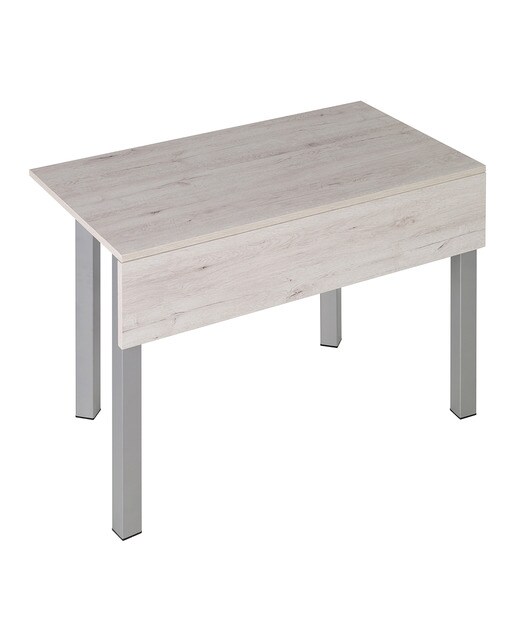 Mesa extensible laminada Scotland - Aluminio / Roble blanqueado Aluminio / Roble blanqueado-3